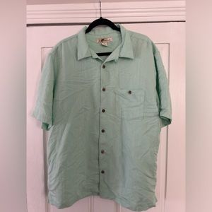 Joe Marlin men’s XL button up top in Mint green